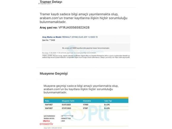 2020 CLİO 1.0 SCE JOY LPG Lİ BOYASIZ