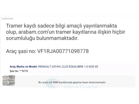 BOYASIZ, TRAMERSİZ, 1.0 MOTOR 2023 MODEL