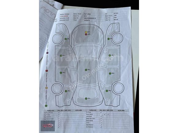 2013 MODEL FİAT LİNEA 1.3 MULTİJET ACTİVE PLUS BOYASIZ