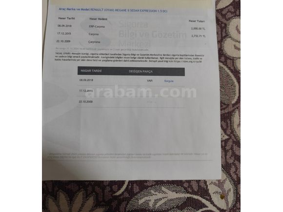 Sahibinden Renault Megane 1.5 dCi Expression 2007 Model
