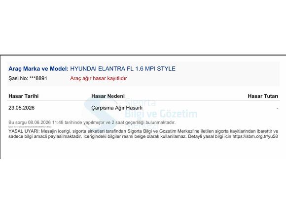 2019 1.6  Elantra Ankara