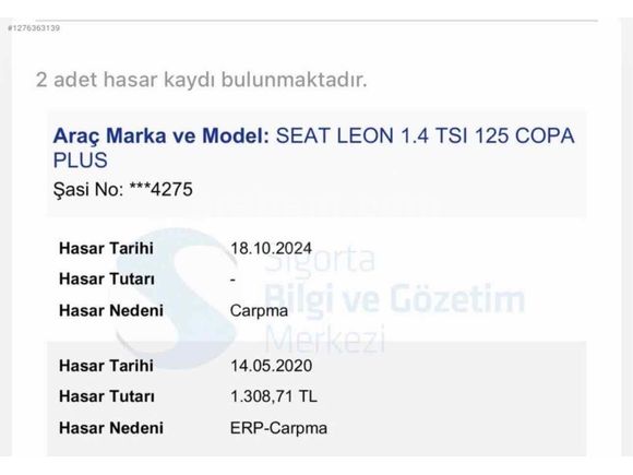Sahibinden Seat Leon 1.4 TSI Copa Plus 2012 Model 