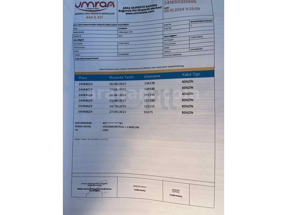 Volkswagen Polo 1.4 Basicline 2004 hatasız tramersiz