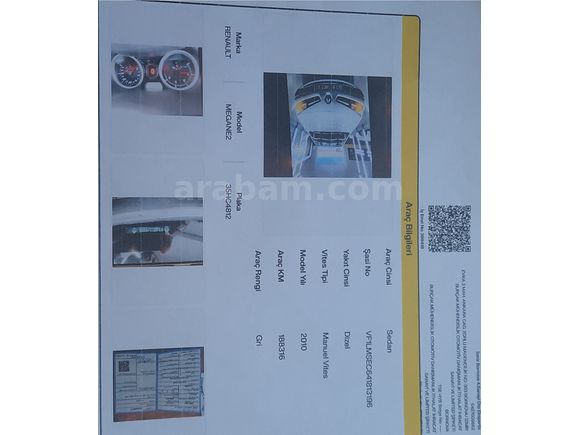 Sahibinden Renault Megane 1.5 dCi Exception 2010 Model 
