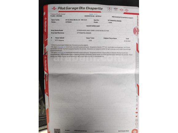 Sahibinden Citroen Berlingo 1.6 HDi Selection 2014 Model 