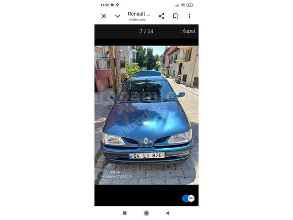 Sahibinden Renault Megane 1.6 RTE 1998 Model 