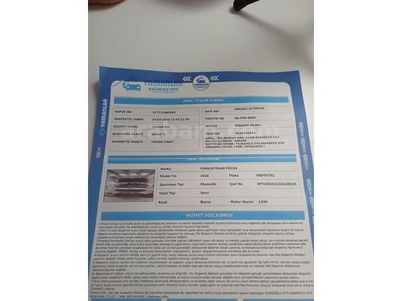 Sahibinden Ford Focus 1.5 TDCi Trend X 2016 Model