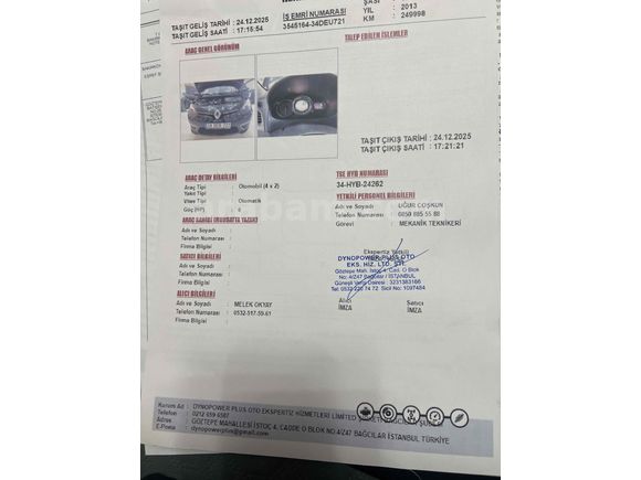 Sahibinden Renault Fluence 1.5 dCi Joy 2013 Model 