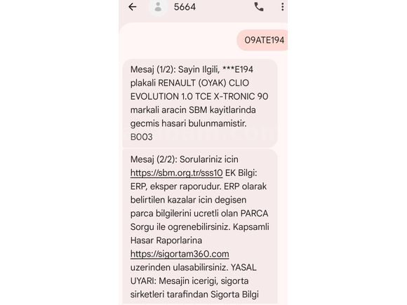 Sahibinden Tramersiz Renault Clio 1.0 TCe Evolution 2025 Model  32.500 km Beyaz