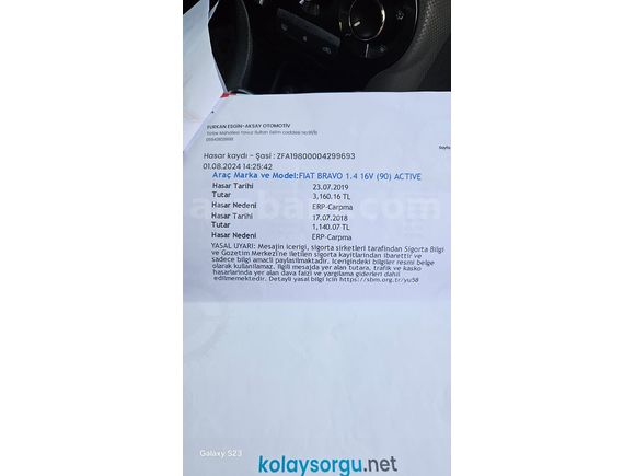 2011 Bravo 1.4 - 16 V. Orjinal 133.000 km 6 ileri. Değişensiz