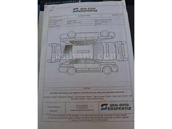 Sahibinden Opel Astra 1.6 Comfort 2001 Model 