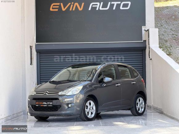 EVİN AUTO'DAN 2014 MODEL CİTROEN C3 OTOMATİK 136 BİNKM CAM TAVAN