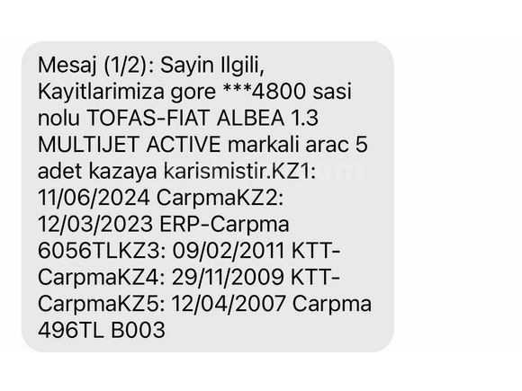 Sahibinden Klimalı Fiat Albea 1.3 Multijet Active 2005 Model 