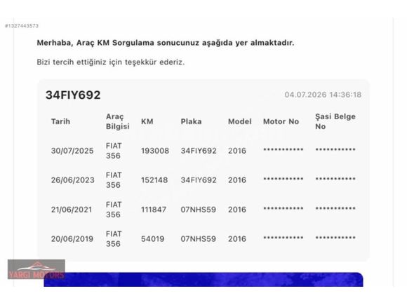 2016 EGEA 1.3 MULTİJET EASY PLUS KM212 K.KARTINA TAKSİT İMKANI