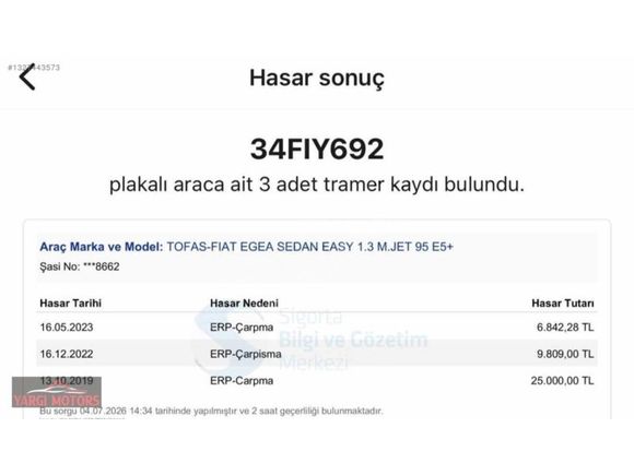 2016 EGEA 1.3 MULTİJET EASY PLUS KM212 K.KARTINA TAKSİT İMKANI
