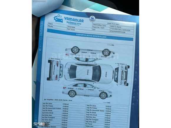 ORJİNAL DEĞİŞENSİZ HATASIZ BOYASIZ 1.3Multijet EASY PLUS