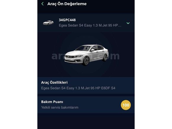 Sahibinden Fiat Egea 1.3 Multijet Easy 2023 Model 