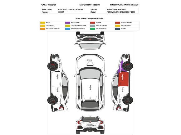 Sahibinden Honda Civic 1.6i VTEC Dream 2012 Model 