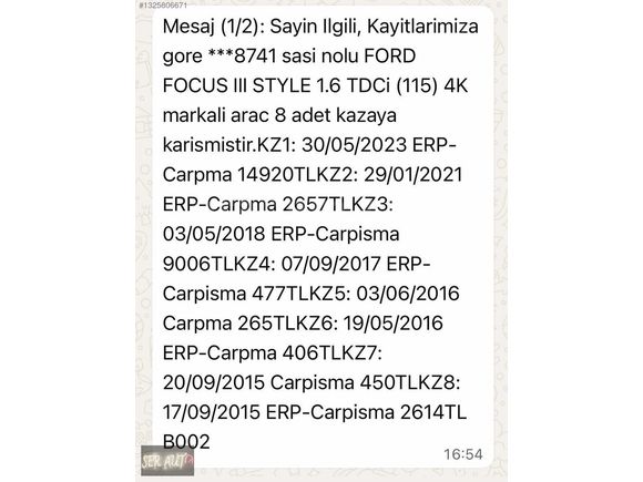 SER AUTODAN / FOCUS STYLE / 1.6 TDCI / BAKIMLI / KARTA TAKSİT