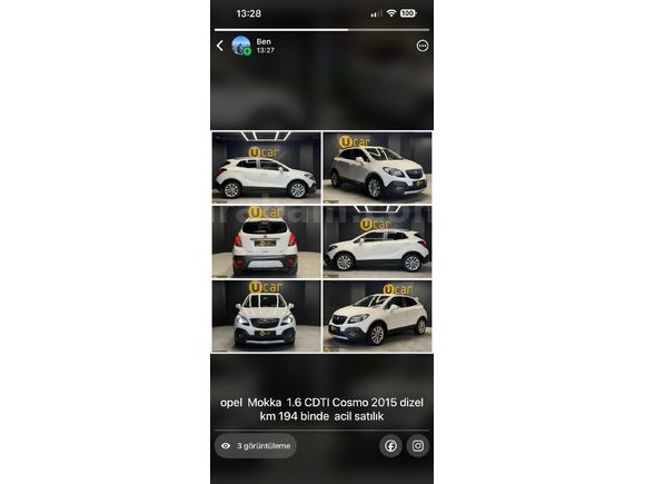 Sahibinden Opel Mokka 1.6 CDTI Cosmo 2015 Model