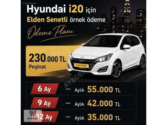 AY&DEN MOTORS'dan 2013 model İ20 -YARI PEŞİN ELDEN SENET İMKANI