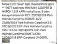 MİNİ 4 KAPI COOPER D SANRUFLU DÜŞÜK KM:77