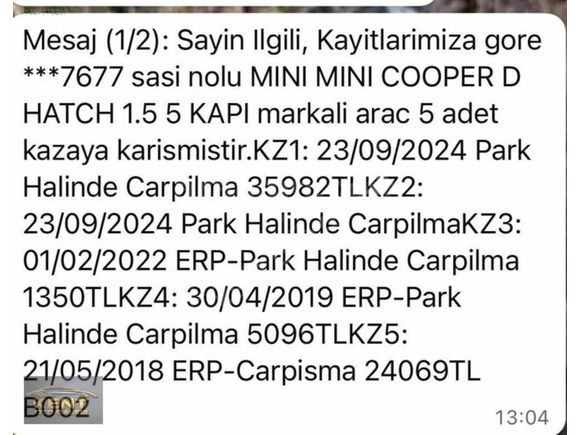 MİNİ 4 KAPI COOPER D SANRUFLU DÜŞÜK KM:77