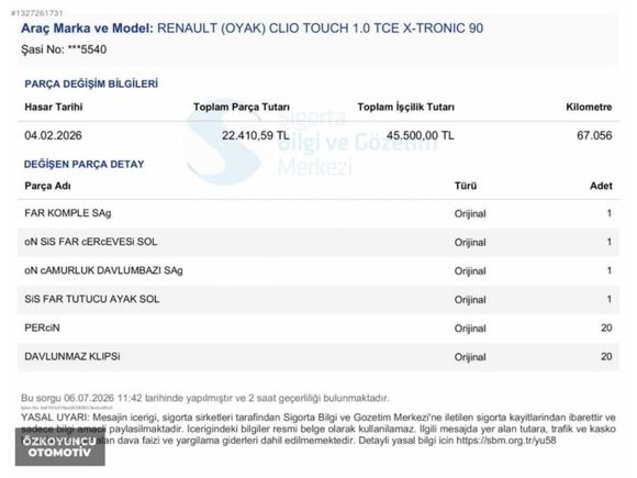 2023 "75.000 KM OTOMATİK" RENAULT CLİO TOUCH GERİ GÖRÜŞ/HATASIZ