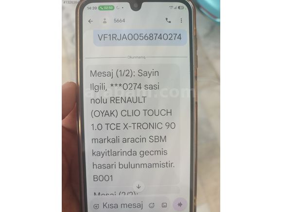 HATASIZ TRAMERSİZ LANSMAN RENGİ DÜŞÜK KM CLİO TOUCH
