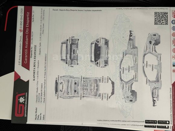 HATASIZ BOYASIZ 
Honda Civic Executive 2019 Model 