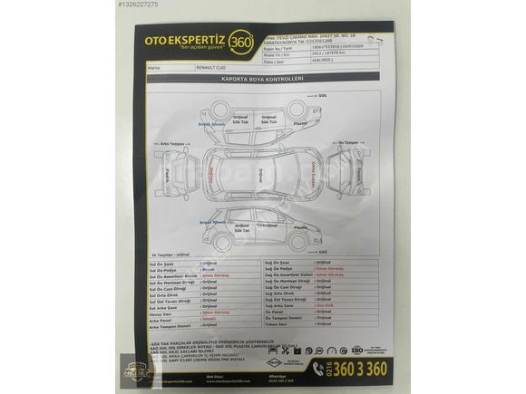 2013 RENAULT CLİO 1.5 DCI ICON HASAR KAYITLI 90 HP 187 BİN'KMDE