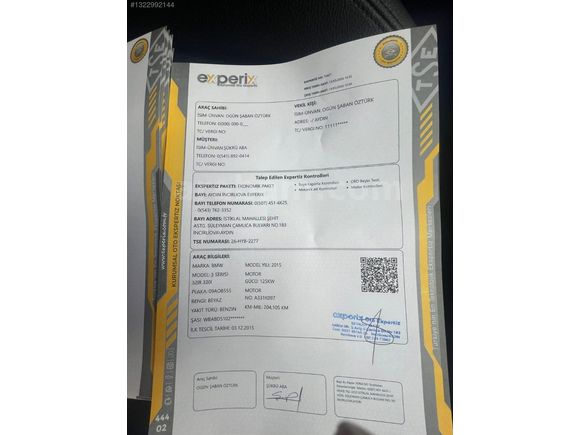 2015 MODEL 3.20 İD SPORT LİNE BMW