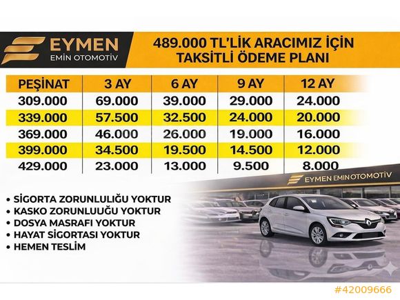 2015 MODEL SYMBOL 1.2 BENZİNLİ %60 PEŞİNLE TAKSİTLİ SATIŞ MEVCUT
