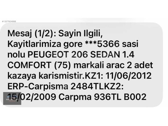 TERTEMİZ 206 AİLE ARABASI