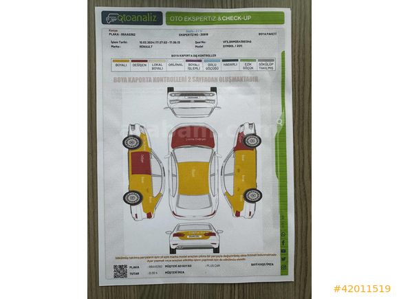 "PLUSCAR" 2011 RENAULT SYMBOL 1.5 DCİ KLİMALI 280.000'km