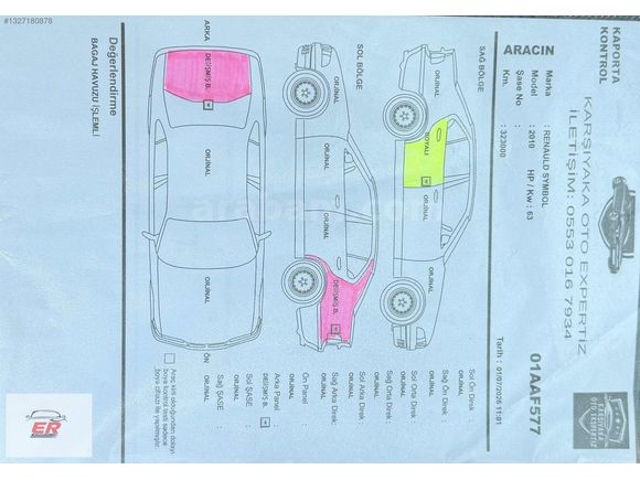 ER AUTO' DAN 2010 1.5DCİ SYMBOL HATASIZ