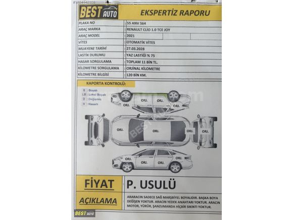 BEST AUTO'DAN 2021 MODEL OTOMATİK CLİO 1.0 TCE JOY