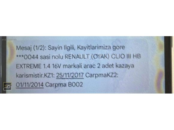 1 KAPI HARİCİ BOYASIZ...170.000 KM