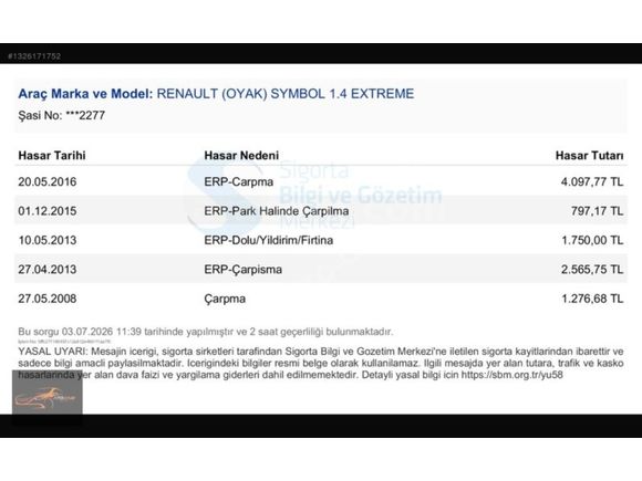 ATO-CAR'DAN 2008 RENAULT SYMBOL 1.4 75HP EXTREME