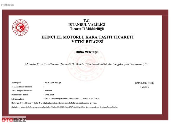 OTOBİZZ den BOYASIZ DEĞİŞENSİZ TRAMERSİZ GARANTİLİ ORİJİNAL