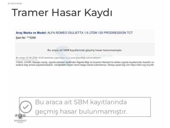 KARAMANLI GARAGE ALFA ROMEO GİULETTA 1.6 JTD PROGRESSİON