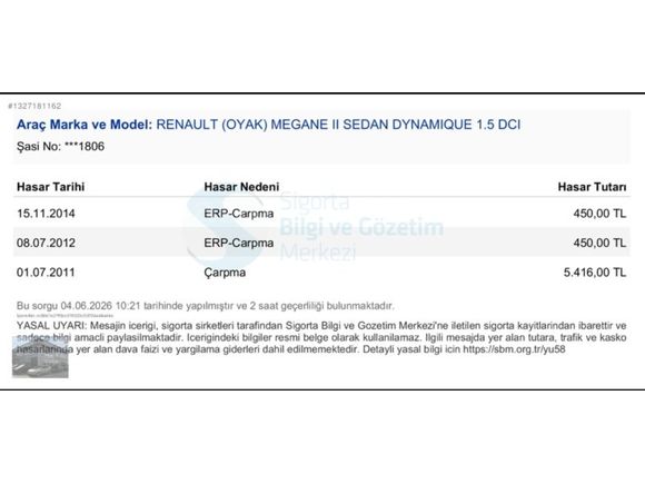 2008 MEGANE 2 1.5 - K.KARTI 12 TAKSİT