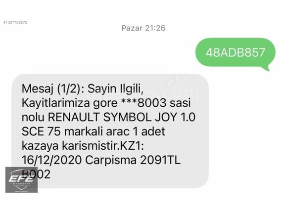 2019 RENAULT SYMBOL 1.0SCe JOY 77.500 KM AİLE ARACI