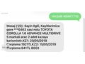 BOZKURT*2016 TOYOTA COROLLA 1.6 ADVANCE MAKYAJLI OTM. İÇİ BEJ