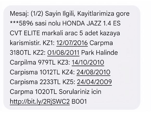 Sahibinden Honda Jazz 1.4 LS 2008 Model