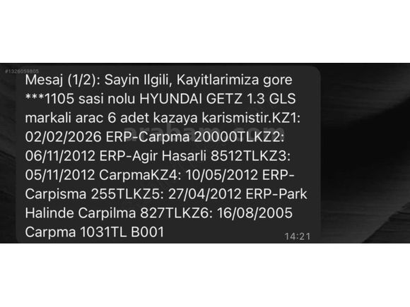 DOSTT GRUP'TAN OTOMATİK GETZ 1.3 GLS