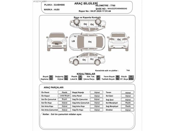 AUDİ A6 2025 MODEL 7BİNDE CAM TAVAN VAKUM İÇİ BEJ