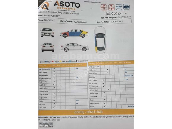 2012 MODEL HUNDAY ACCENT BLUE 1.4 CVVT MODE PLUS BENZİN+LPG