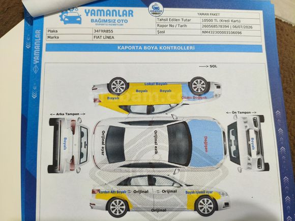 Sahibinden Fiat Linea 1.4 Fire Active Plus 2010 Model