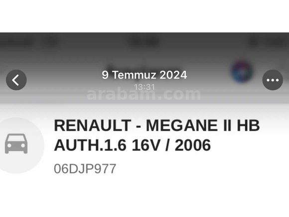 Sahibinden Renault Megane 1.6 Authentique 2006 Model 